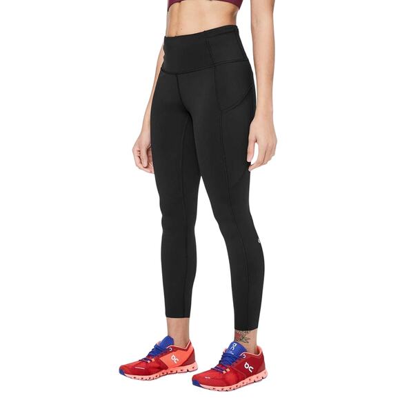 Lululemon Black Fast & Free 7/8 Tight II 25" Size 6 - Picture 1 of 10